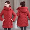 Утепленное теплое хлопковое пальто с капюшоном и длинными рукавами для женской зимы, новое свободное маленькое хлопковое пальто