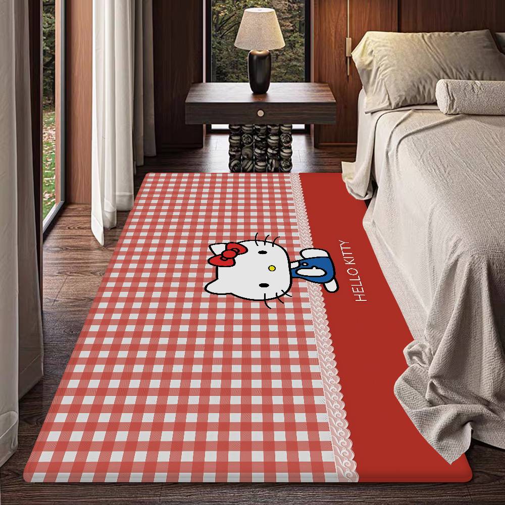 H-Hello Kitty Floor Mat Rectangle Anti-slip Home Soft Badmat Front Door Indoor Outdoor Mat Welcome Doormat