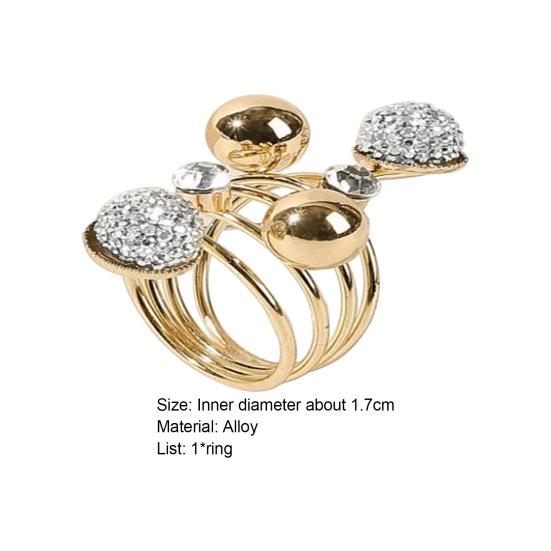 Регулируемое кольцо Изысканный блестящий креативный дизайн с имитацией жемчуга