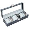 ProCase Watch Box for 6 Slot Watch Watch Storage Watch Holder Organizer for Watch Display Case with Glass Lid Men, Men's Case, Men,