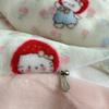Cute Fresh Milk Fleece Bedding Set Soft Warm Coral Bed Sheet Winter