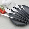 30Pcs Imitation Wooden Handle Dinnerware Cutlery Set Stainless Steel Tableware Knife Fork Spoons Silverware Western Flatware