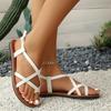 Женские повседневные сандалии на плоской подошве 2025 Новые легкие уличные сандалии для ходьбы с клипсой Дизайнерские удобные туфли для повседневной носки Женские