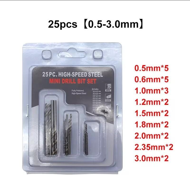 Micro Mini Pin Vise Hand Drill Twist Bit PCB Set Rotary Tool For DIY Craft Carving Resin Polymer Clay Plastic Jewelry Making