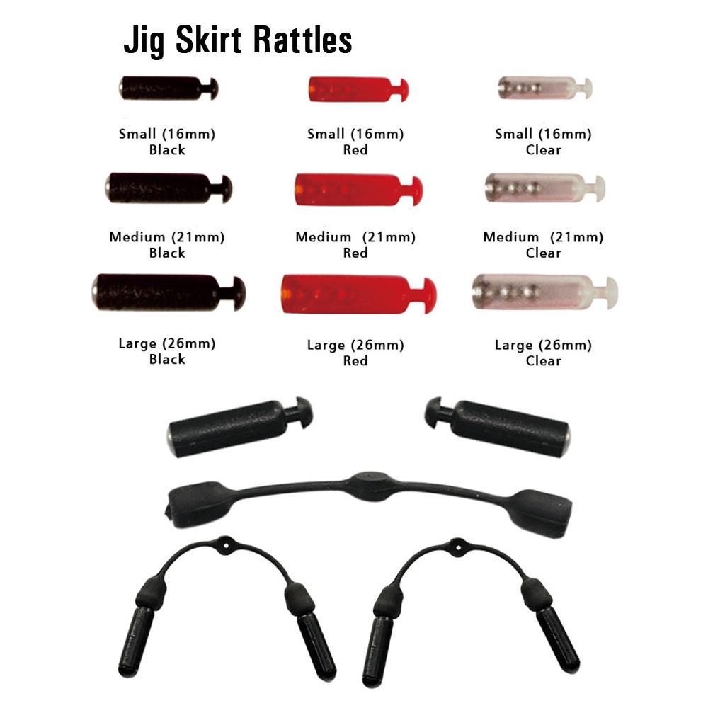 20pcs Fishing Skirt Tools Jig Rattles Connection Straps For Spinnerbait Buzzbait Bass Snapper Fishing Lure Hook Accessories