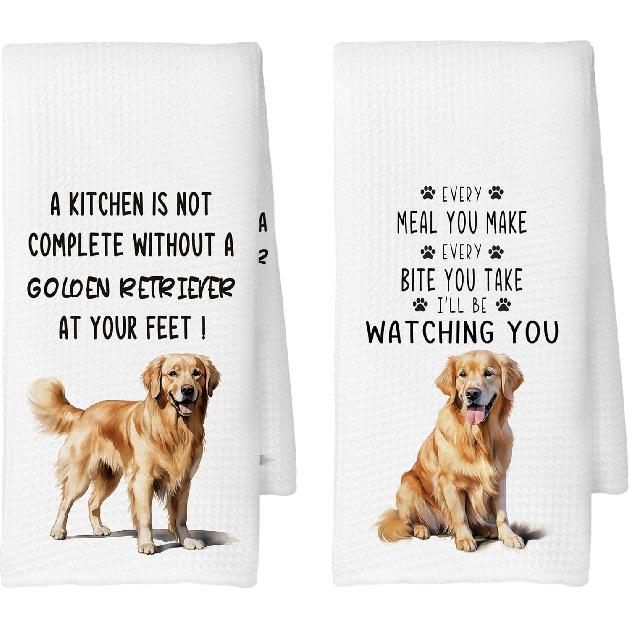 Long-Haired Dachshund Kitchen Towels Set of 2, Dog Gifts for Women, Dachshund Gifts, Dog Lover Mom Gift Tea Towels Kitchen Hand Towels 16x24 Inch for