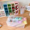 Pen Holder Space-saving Large Capacity Plastic Makeup Tools Organizer Box for Home