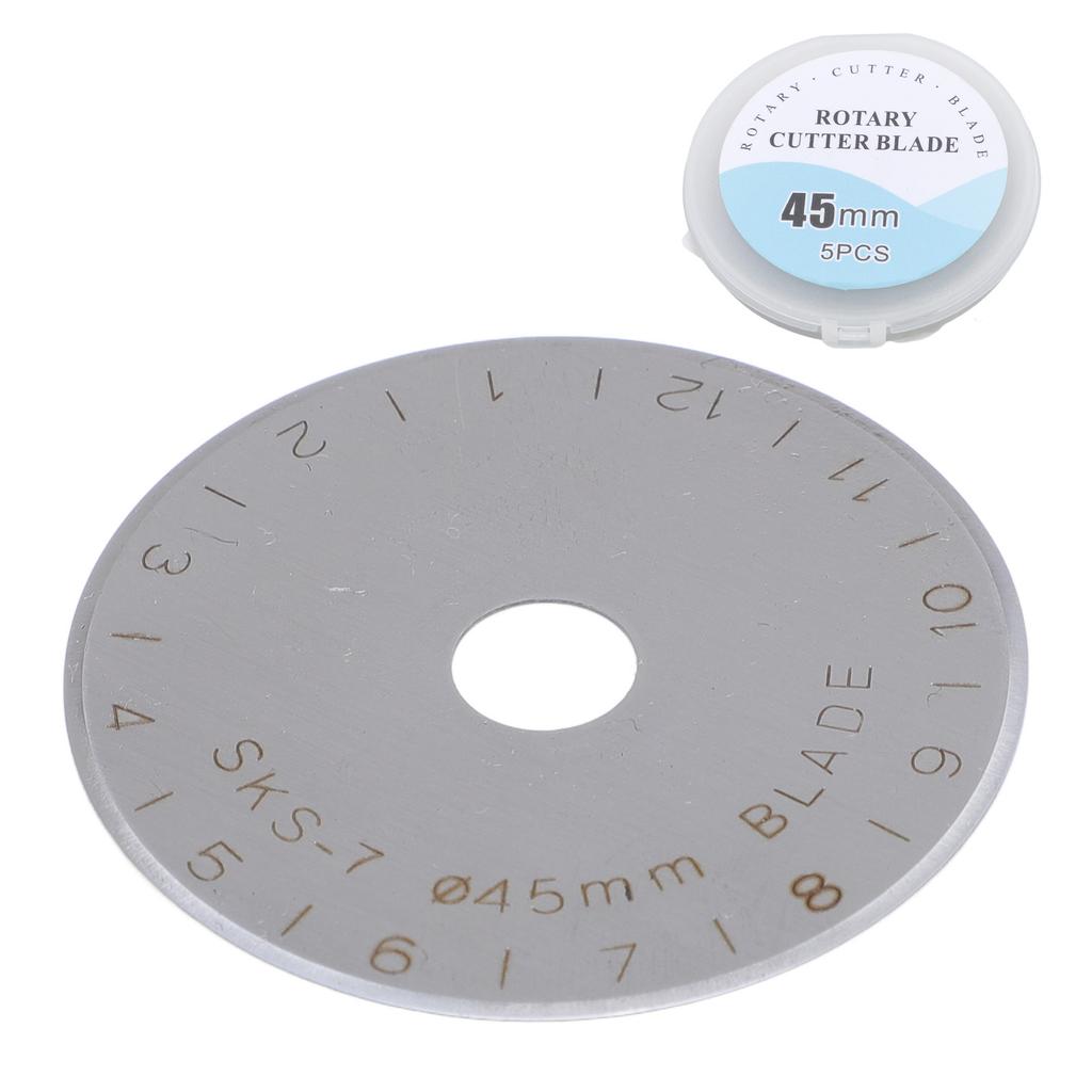 5 шт. 45 мм лезвия для вращающегося резака из легированной стали сменные лезвия для ткани, кожи, бумаги