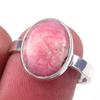 Natural Rhodochrosite Gemstone 925 Solid Sterling Silver Jewelry Ring S.7.5 j3F64
