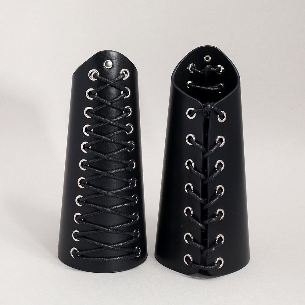 Европейский и американский панк-рок кожаный браслет - Плетеный шнурок браслет для езды на мотоцикле