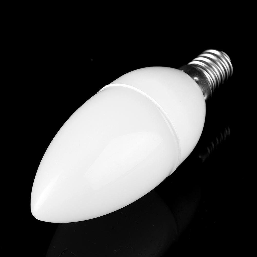 Ретро-стиль для дома в форме свечи E14 цоколь лампочка светодиодная лампа AC 220V (Круглый теплый белый)