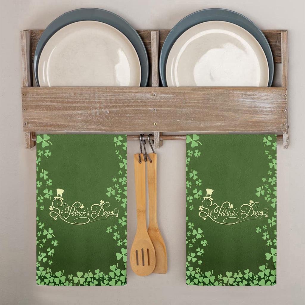 Кухонные полотенца, 1 шт., впитывающие полотенца для мытья посуды на день Святого Патрика