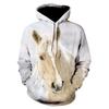 Men's Sweatshirt Wild Horse Stallion Animal 3D Digital Print Men's Hoodie Top
