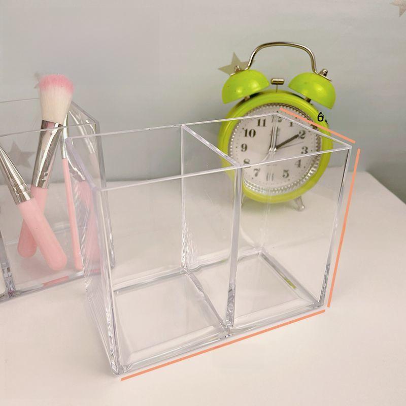 Прозрачный акриловый органайзер для ручек и заметок - большая вместительная настольная коробка для хранения
