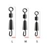 30/50PCSFishing Bearing Swivels Ball Bearing Swivel Solid Rings Fishing Connector Ocean Boat Quick Fast Link Connector