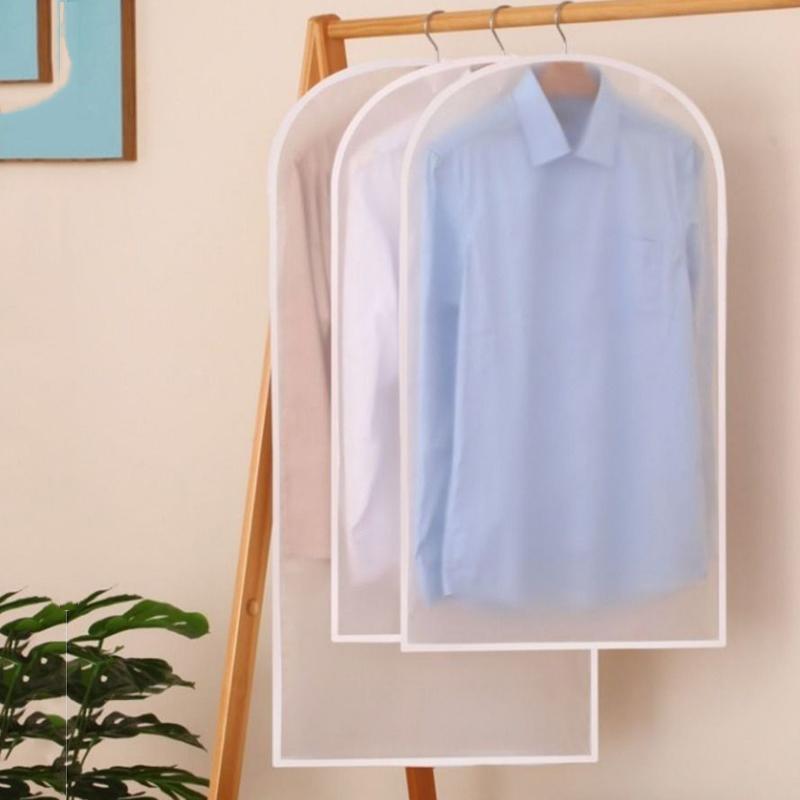 5 шт./лот, боковая молния, пылезащитный мешок для одежды, полупрозрачный PEVA, пылезащитный чехол для костюма, пальто, домашняя детская одежда, пылезащитный чехол