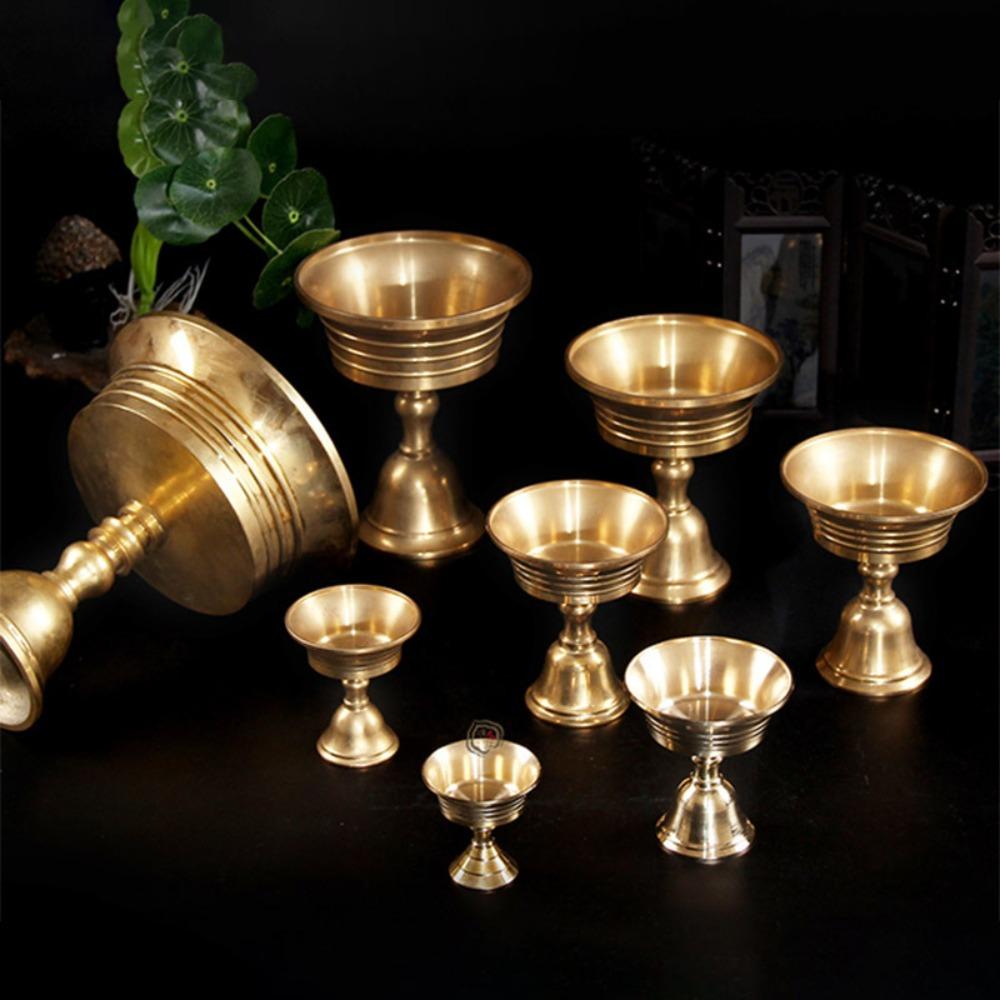 Universal Copper Butter Lamp Holder Golden Multi-Size Candle Holders Long Lamp Candlestick Home Decor