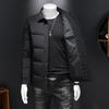 Minglu White Duck Down Men's Jackets Autumn Winter Solid Color Single Breasted Casual Down Male Coats Man Overcoat 4XL