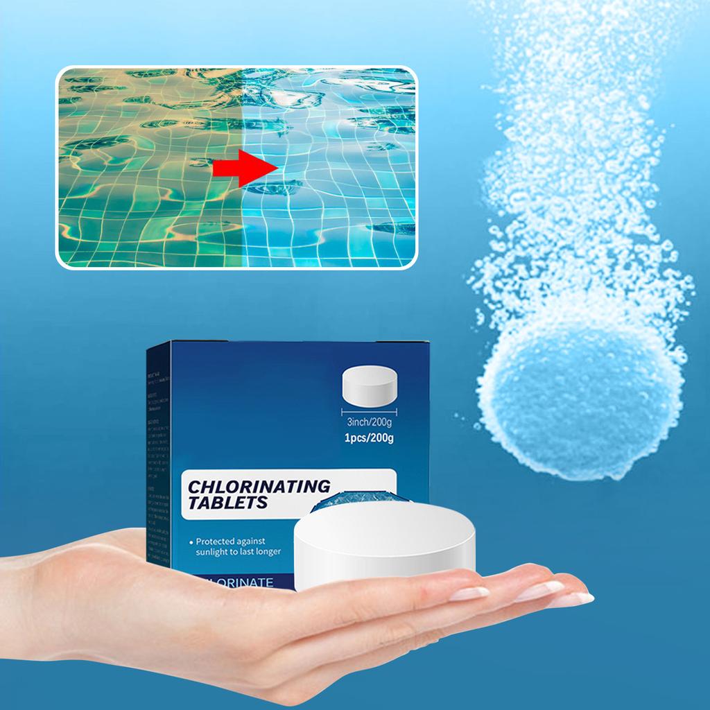 Clarifying And Decontamination Of Swimming Pool Water Quality, Removing Odor, Multi Purpose Cleaning Effervescent Tablets