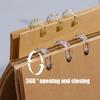 Ring Opening Loose-leaf Ring Clip Plastic Loose-leaf Book Hoops Binding Clip  Binding Supplies