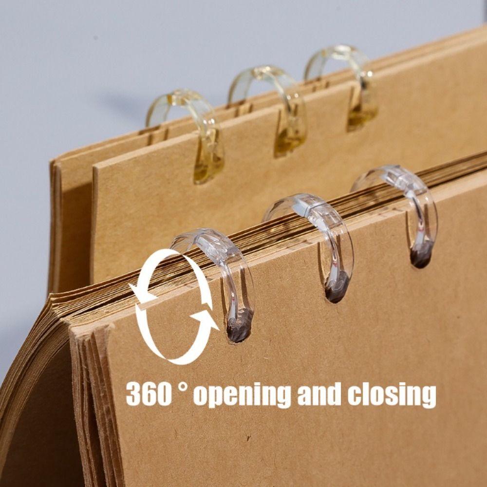 Ring Opening Loose-leaf Ring Clip Plastic Loose-leaf Book Hoops Binding Clip Binding Supplies