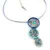 [E0672] - Blue 'Geisha' Designer Necklace
