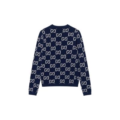 Gucci Свитшот с принтом GG по всей поверхности Темно-синий 692900-XKCC5-4492