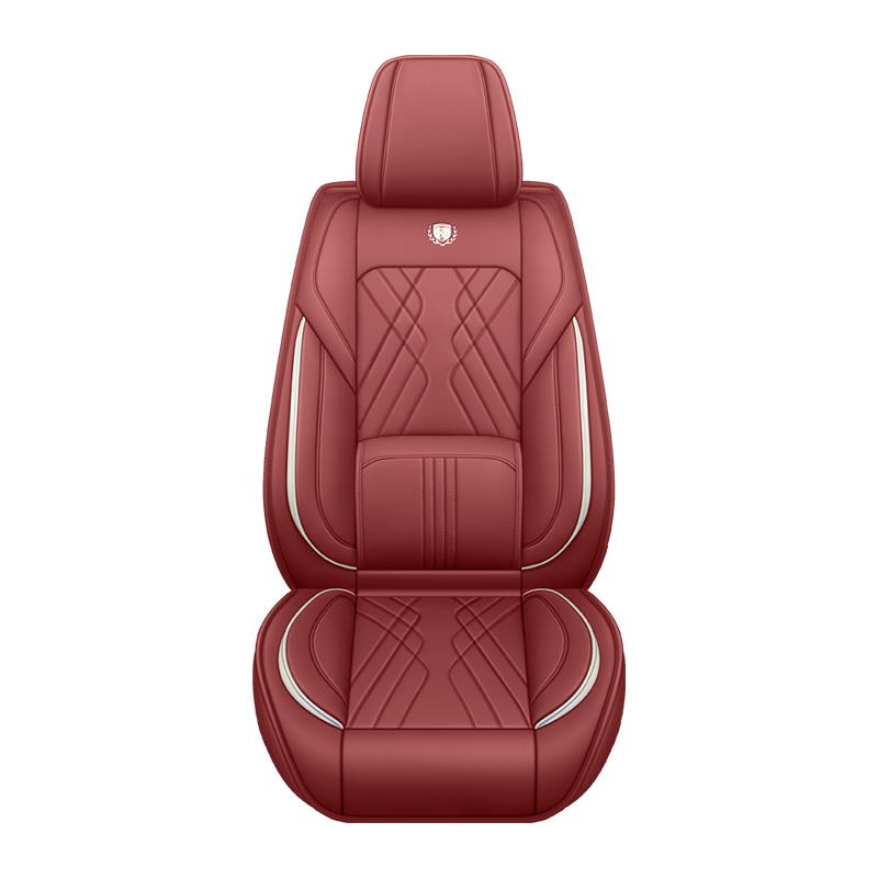 1 шт. 5D Полное покрытие Премиум Кожаные Чехлы на Автосиденья для Передних Сидений - Удобные и Износостойкие, Универсальная Посадка для Передних Сидений