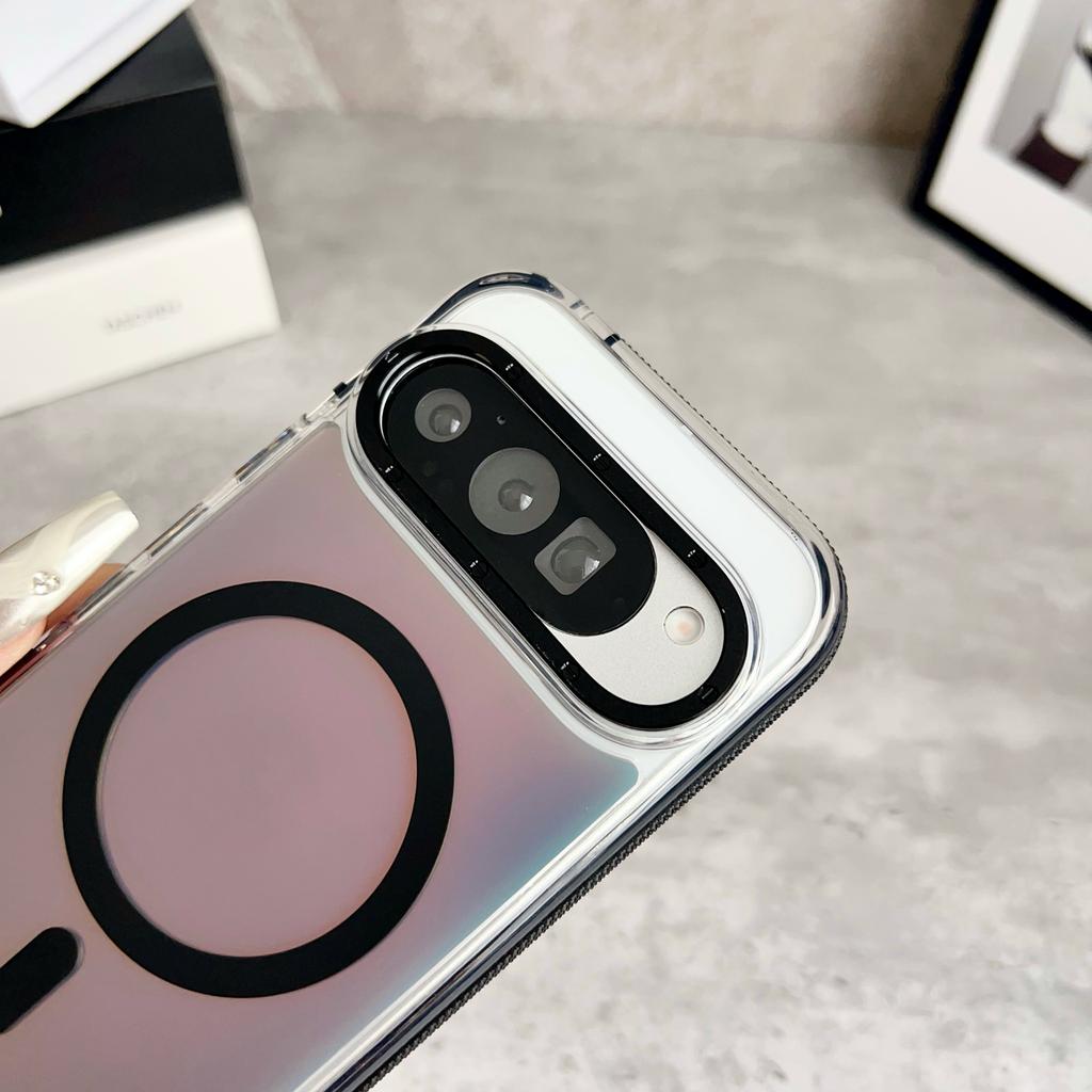 Сверхпрочный противоударный и противоскользящий чехол для Google Pixel 9 10 Pro XL, магнитная крышка, нанопокрытие, защита от окисления и градиентный цвет