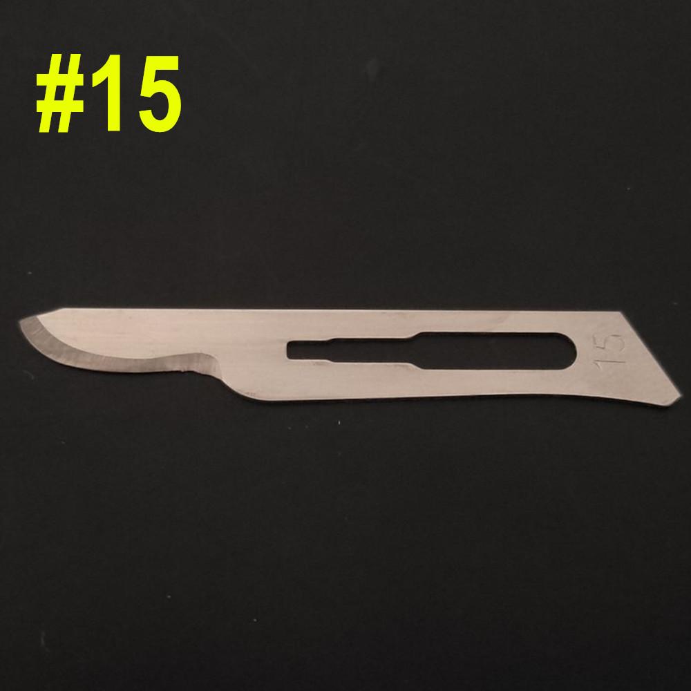 100 шт., лезвия для стоматологического скальпеля, углеродистая сталь, стоматологическое хирургическое лезвие, инструмент, стоматологическое лезвие, ручка, автоклавируемые инструменты для стоматолога