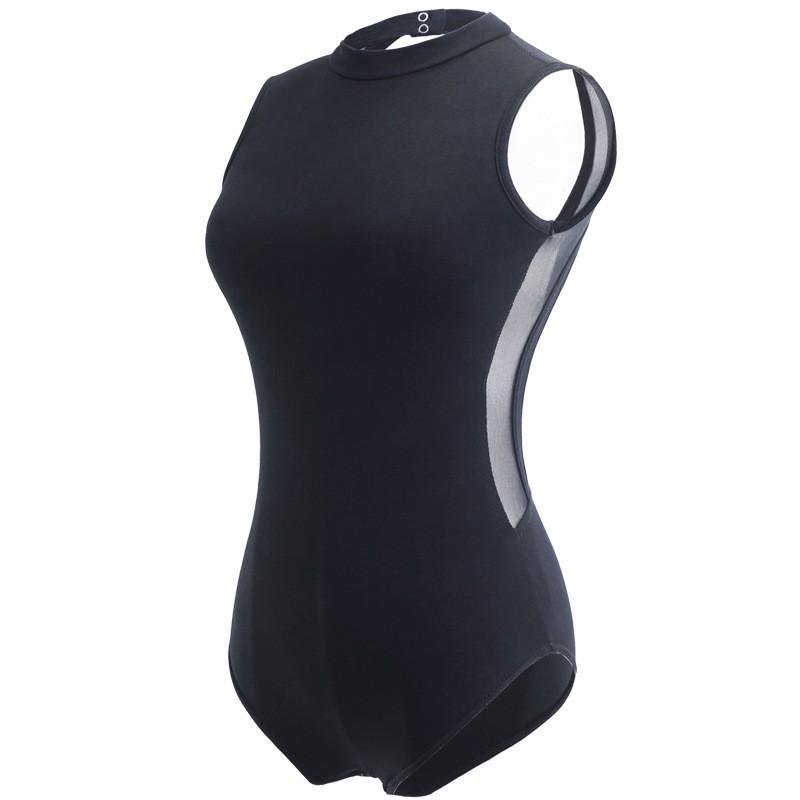 Womens Black Leotard Ballet Dance Practice Performance Art Gymnastics Adult Size S-XXL With Removable Bra Pad