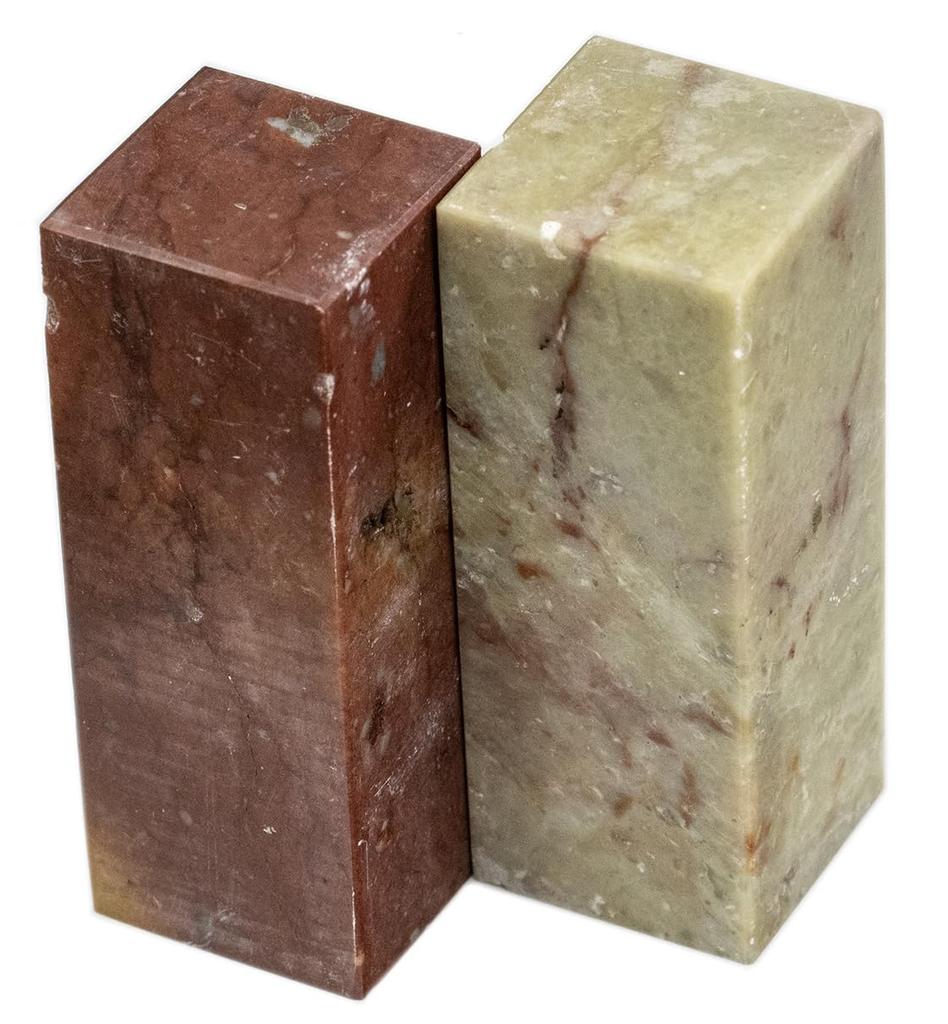 Kobaido Tenkoku Seal Material, Shoushan Stone (30mm X 80mm), 3.0cm Square [Set of 2]