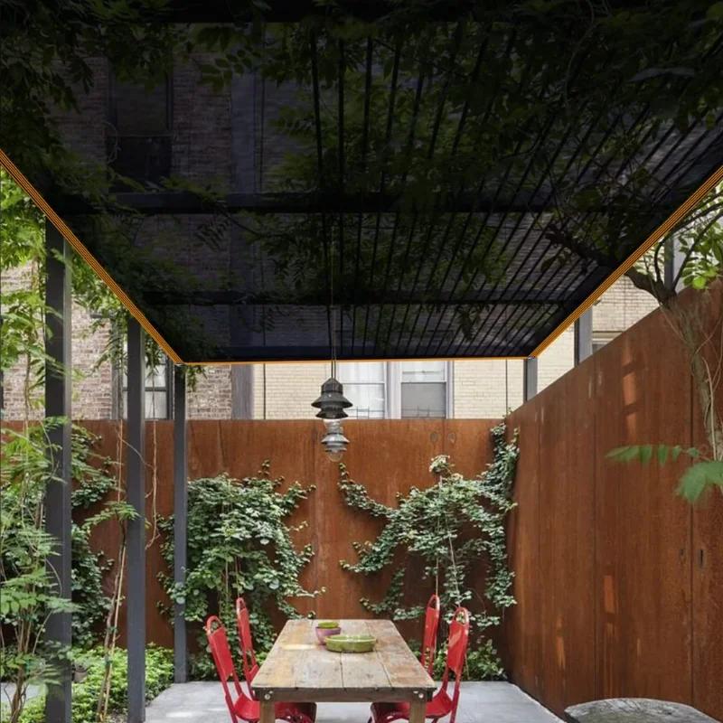 Черная тканевая сетка для защиты от солнца с проклеенным краем и люверсами, солнцезащитная сетка для перголы, теплицы с растениями, сада, патио, навеса