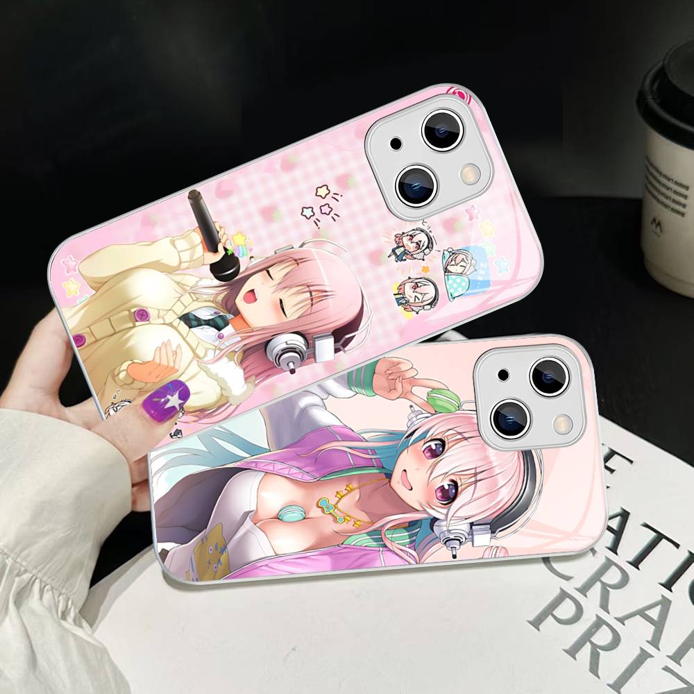 Классическая виртуальная певица Super S-Sonico Для IPhone 14 13 12 Mini 11 Pro XS Max X XR 14 Plus Защитное стекло