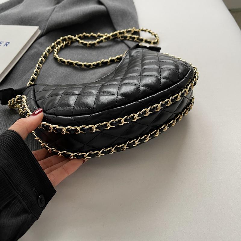 Женская сумка на молнии, женская сумка с пружинной строчкой, сумка через плечо из искусственной кожи с ромбовидным узором