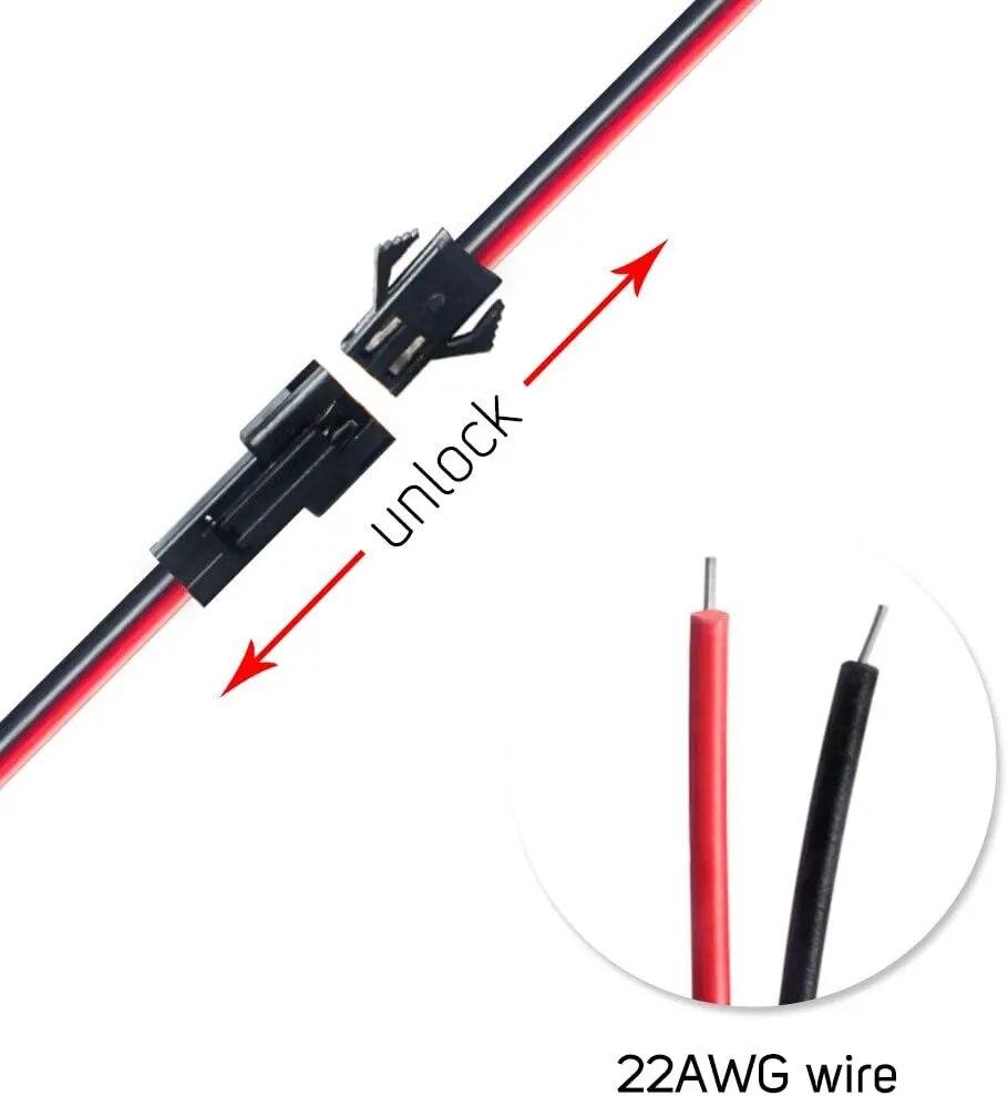 10 пар 2/3/4/5pin SM JST 15 см кабельные разъемы «мама»/«папа» для светодиодной ленты RGB 5050 3528 WS2801 APA02 WS2815 WS2813