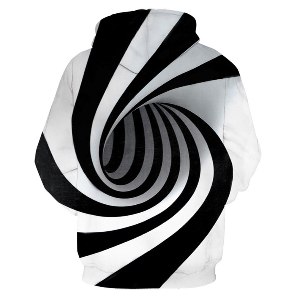 Мужская толстовка с капюшоном и длинным рукавом с цифровым 3D-принтом Vortex, топы, блузка