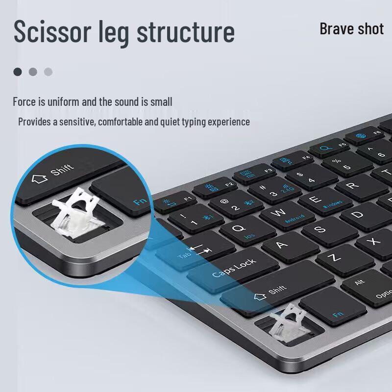 LEISE LS-K818S Dual Mode Wireless Ultra-thin Keyboard (2-Pack)