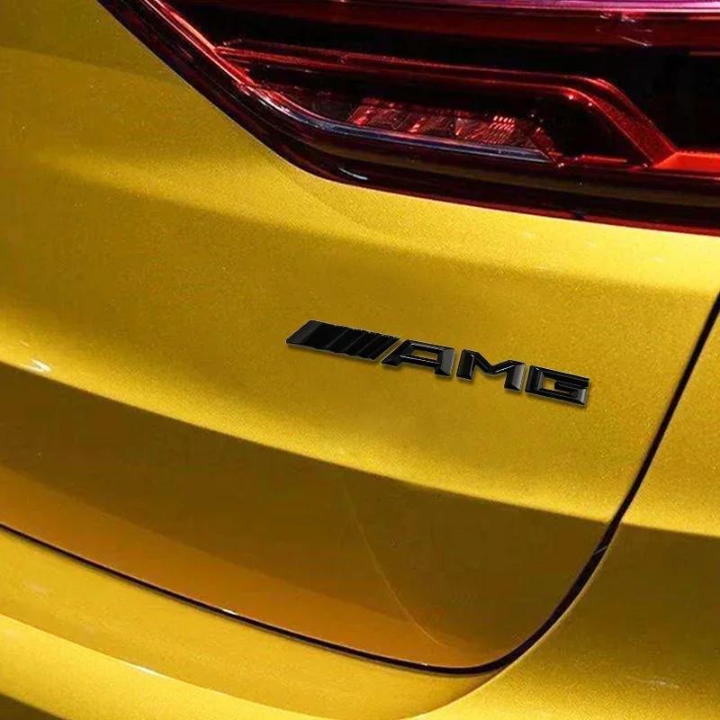 For Mercedes Benz 3D Aluminum Stickers Trunk Car Logo Decoration Label For Mercedes Benz AMG W204 W205 W203 W211 W212 W213 W201