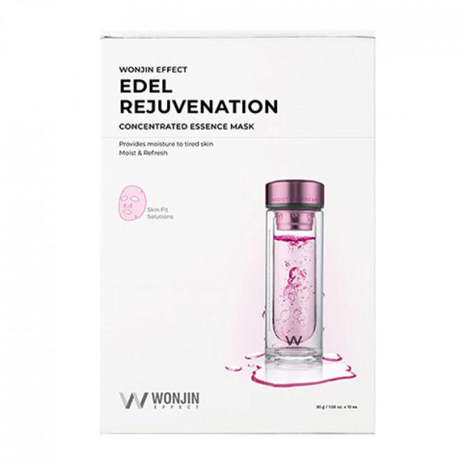 WONJIN EFFECT EDEL Rejuvenation Concentrated Essence Mask 10 шт., Антивозрастная, Увлажняющая, Корейская косметика, Kbeauty, образец