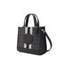Coach Dempsey 22 Monogram Stripe Logo Decor Fabric With Leather Tote Bag Women tote Black CQ878-SVRT6