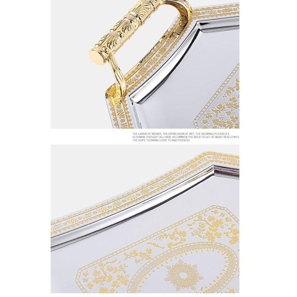 Vintage Stainless Steel Storage Tray European Style Candy Dessert Plates Serving Tray  Cafe Shop