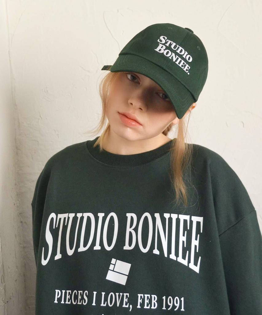 Кепка с логотипом BONIEE, опечатка, зеленая