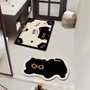 Двухсекционный мультяшный котенок TPR ванная комната туалет дверь быстросохнущий коврик входная дверь входная дверь