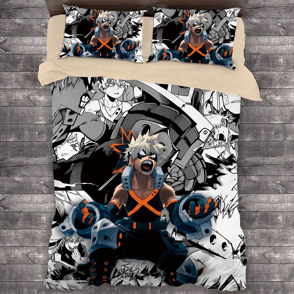 Popular 3D Printed Anime My Hero Academia 3pcs Bedding Set Duvet Covers Pillowcases Comforter Bedclothes Bed Linen Bedding Sets