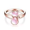 Кольцо Huitan Cute Pink Cat Finger Ring для женщин, новые милые кольца для девочек с животными, повседневная одежда, модные аксессуары для вечеринок, необычные подарочные украшения