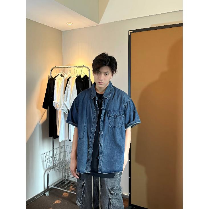 Summer New Chinese Style Vintage Denim Jacket For Men And Women, Loose Retro Button Washed Denim Top