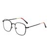 Fashion Unisex Square Plain Glasses for Men Women Metal Frame Glasses for Party Eyeglasses Gentle Black Edging Frame