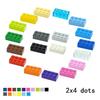 DO IT YOURSELF Plastic Material Construction Bricks Figures 25pcs Thick Blocks 2x4 Dots Dimension Works With featuring 3001 Learning Creativity Toy