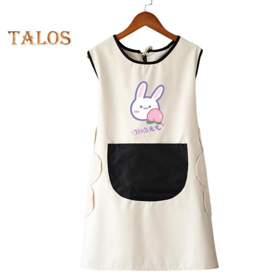 Кухонный фартук контрастного цвета, маслостойкая спецодежда, прекрасный обеденный фартук без рукавов для дома